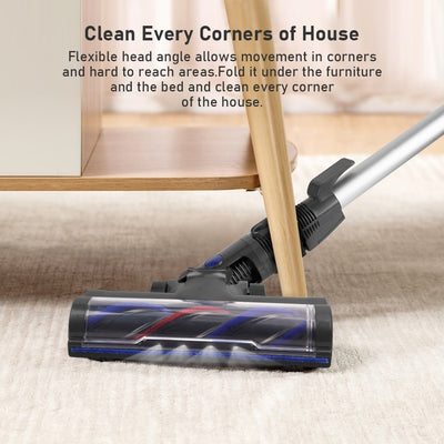 MOOSOO X6 Cordless Stick Vacuum Cleaner 12KPa Suction 120W 2200mAh 1.3L 4 in 1 Handheld Cleaner for Hard Floor Carpet Pet Hair