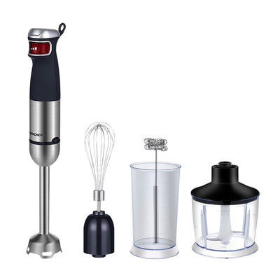 ElekChef 5 in 1 Multifunctional 1200W Electric Hand Stick Blender Immersion Handheld Mixer Food Processor Chopper Beater Frother