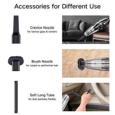 Handheld Vacuum Cordless Powerful Cyclone Suction Portable Rechargeable Vacuum Cleaner 6053 Quick Charge for Car Home Pet Hair